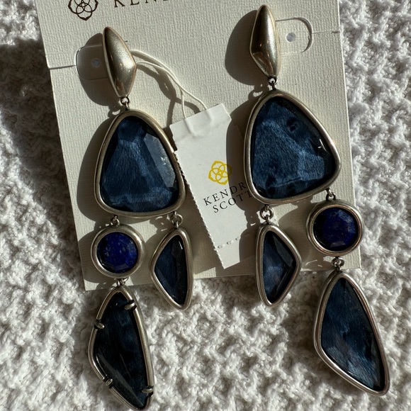 Kendra Scott Blue and Silver Statement Earrings - Picture 4 of 7